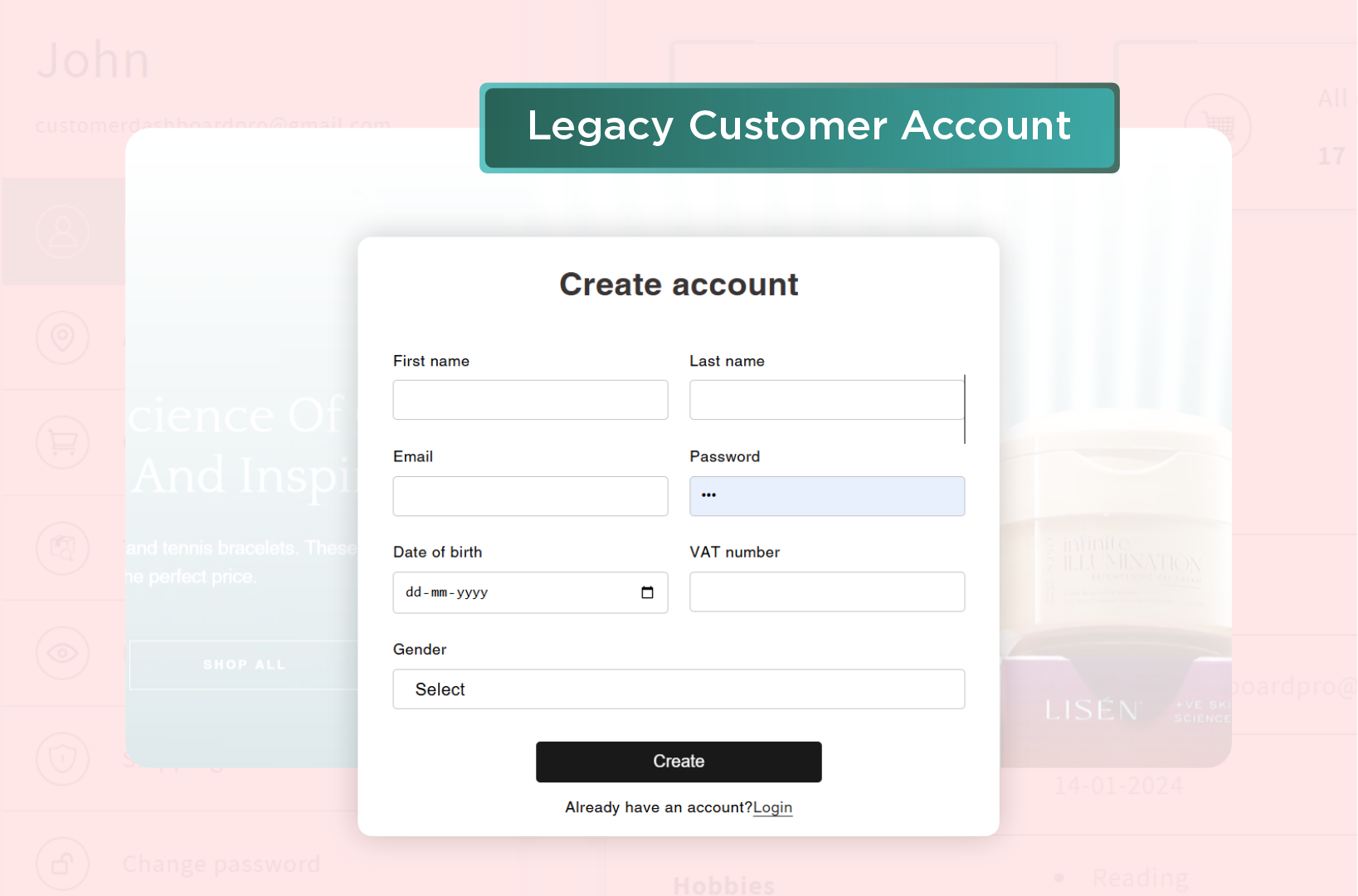 Custom registration form