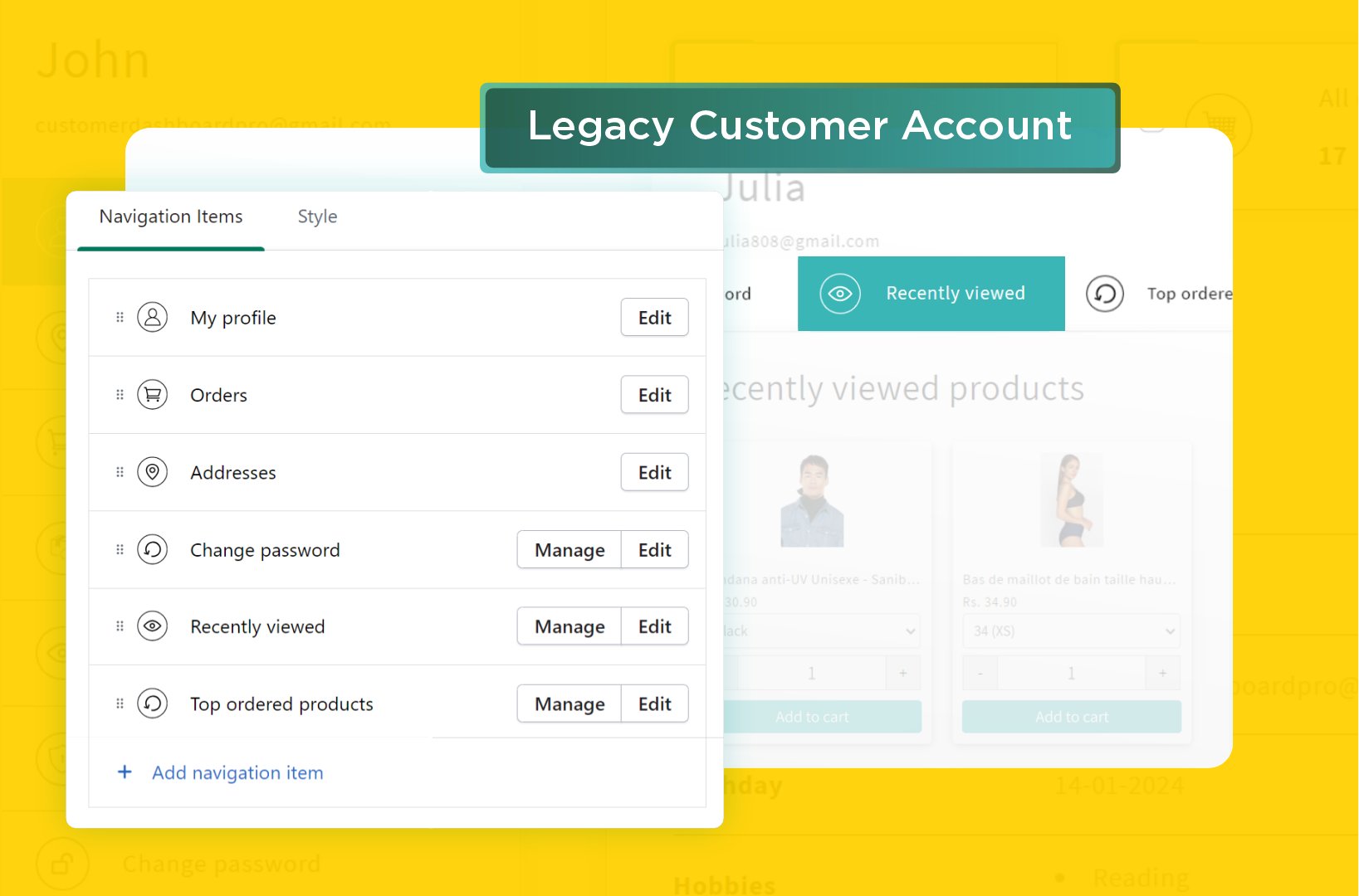 Navigation builder