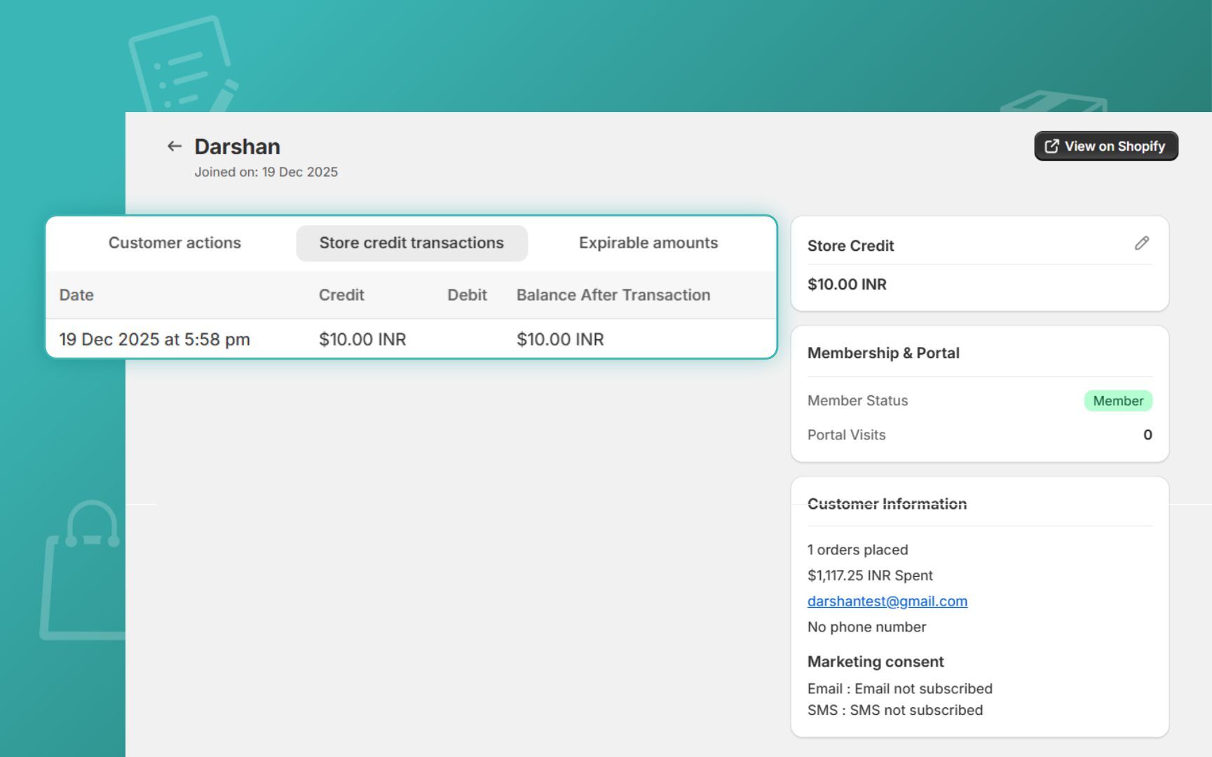 Custlo Admin Panel and Customer Account Page