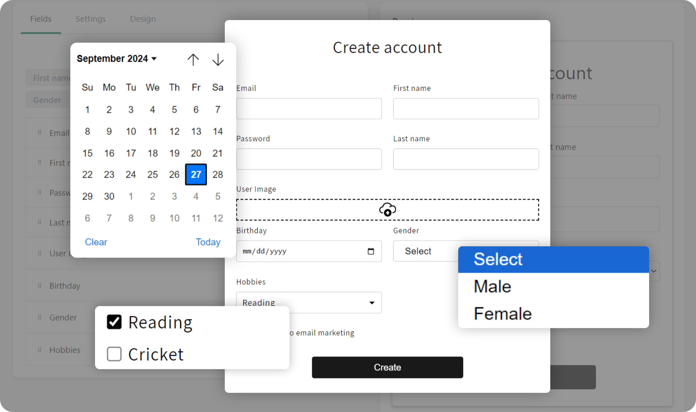 Custom Registration Form