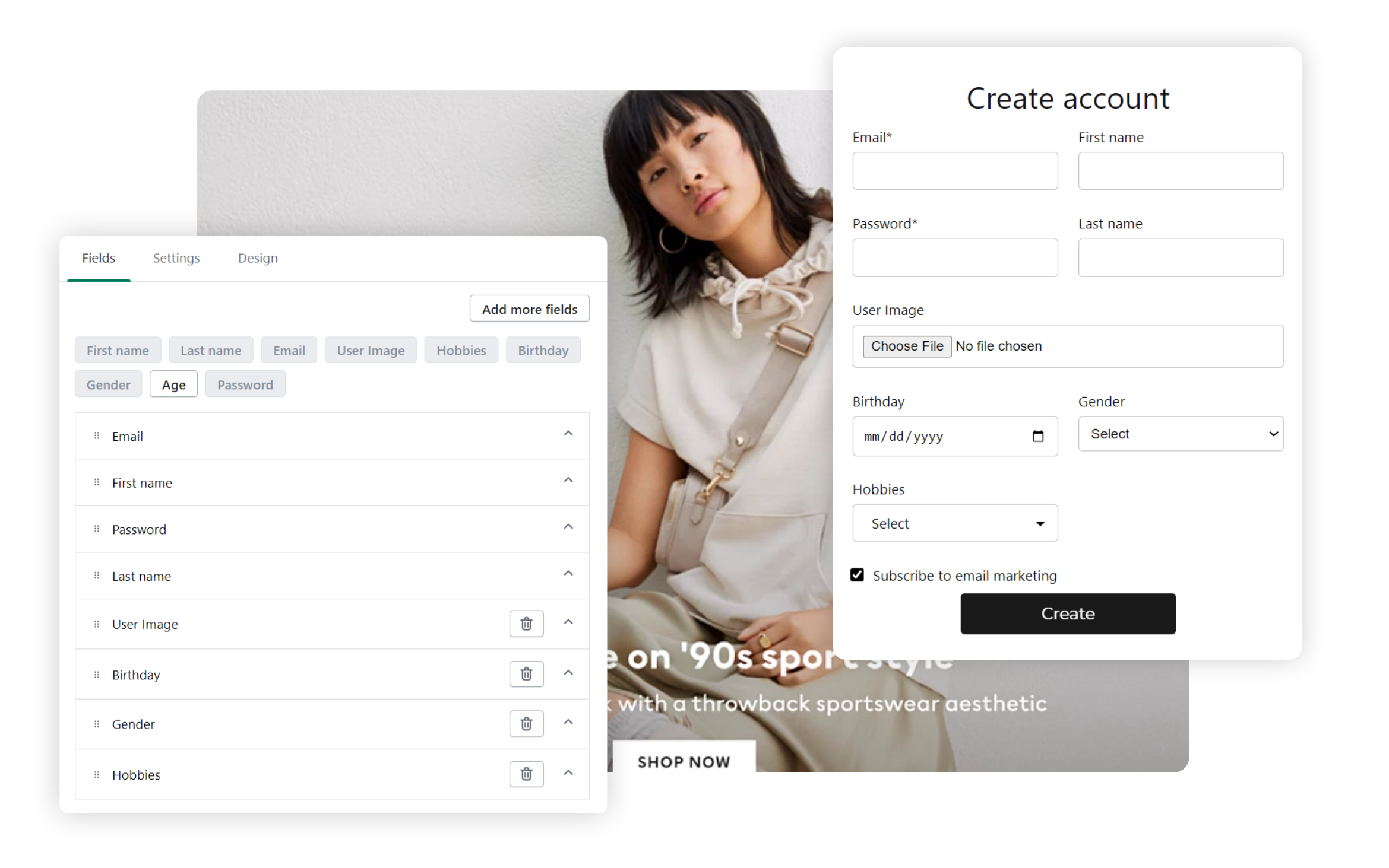 Custom Registration Form