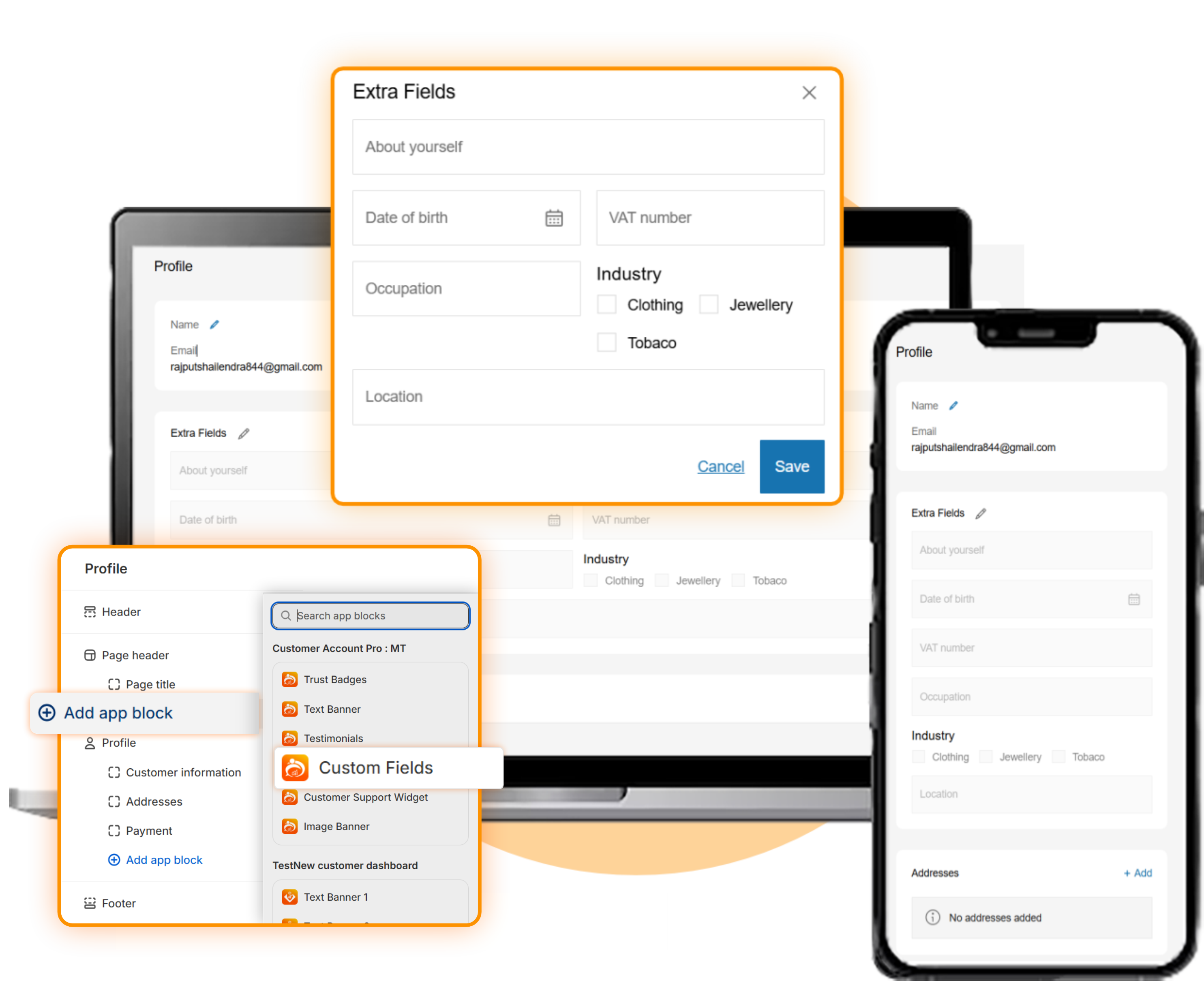 Custom Fields Customer Dashboard Pro